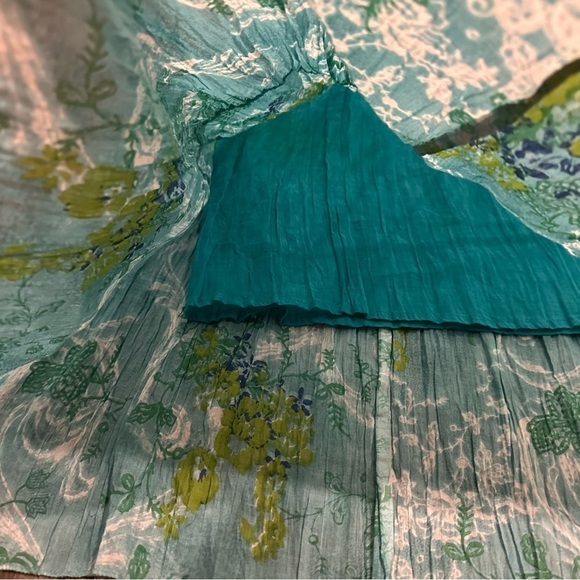 Women's Boho Maxi Skirt XL Cotton Peasant Cottagecore Flowy Lolita Tiered Floral - Picture 3 of 9